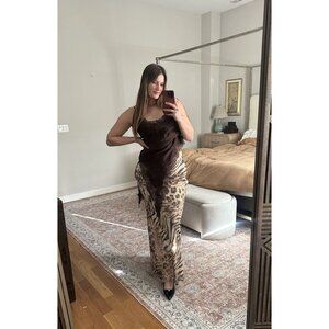 ASOS ASOS Animal Print Maxi Skirt 14 Tall